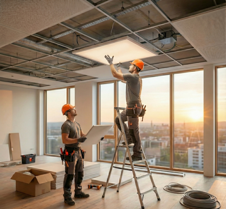 Deckenpanele wir installiert